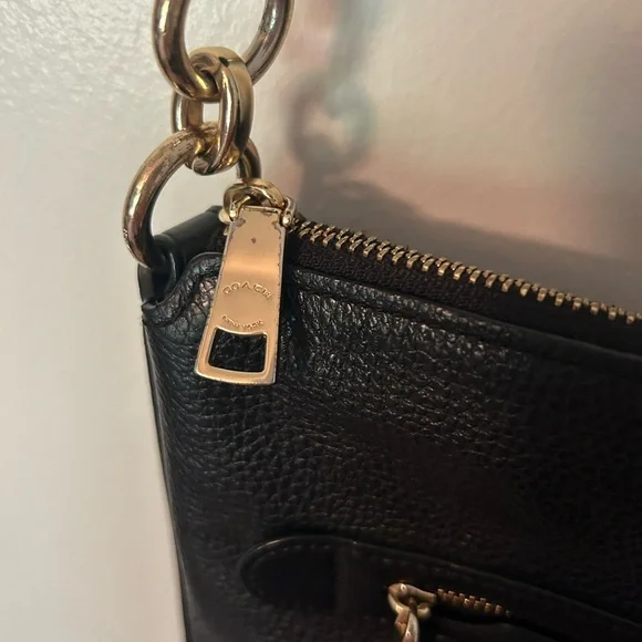 Coach Black Crossbody Bag with Gold Accents - Picture 8 of 8
